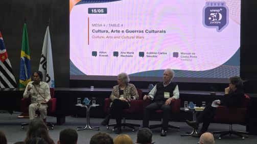 Fórum Unesp 50 anos; painel sobre cultura, arte e guerras culturais