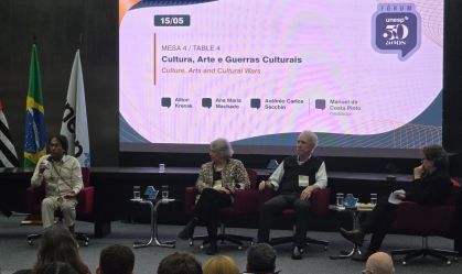 Fórum Unesp 50 anos; painel sobre cultura, arte e guerras culturais