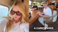 Após aulas de "blogueiragem", Virginia encontra Luciano Huck no RJ; veja