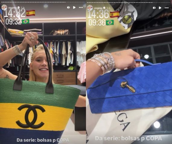 Virginia Fonseca mostra bolsas que pretende usar na Copa do Mundo 2026 • Instagram/Virginia Fonseca