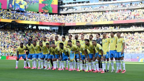 Seleção Brasileira na estreia contra o Marrocos