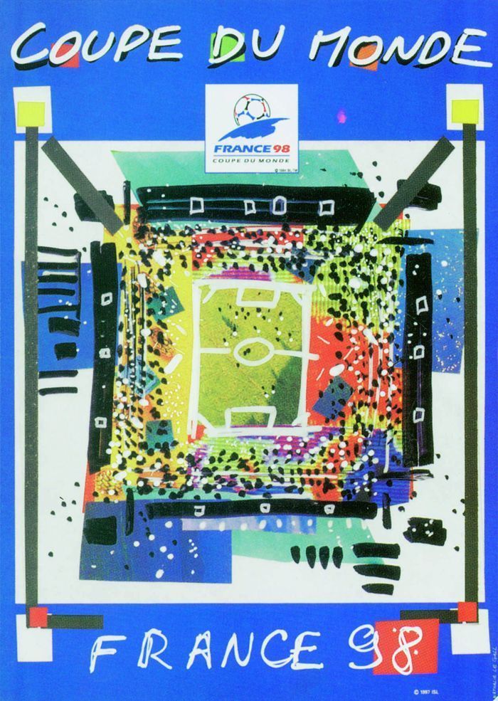 Cartaz da Copa do Mundo de 1998, na França • Reprodução