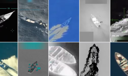 Montagem mostra 10 momentos em que as forças armadas dos EUA alvejaram embarcações em águas internacionais