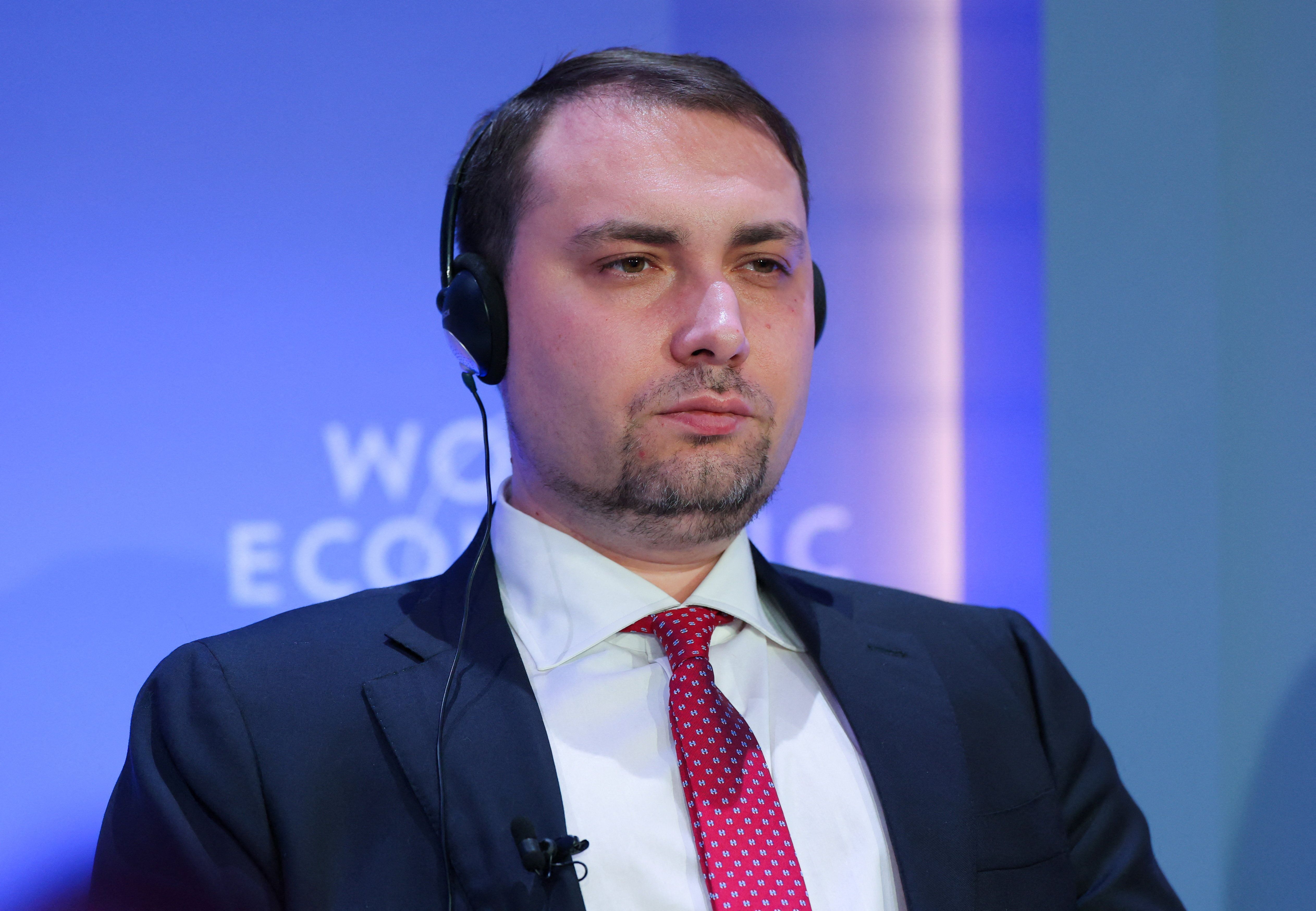 Chefe do gabinete do presidente da Ucrânia, Kyrylo Budanov, durante Fórum Econômico Mundial em Davos, Suíça