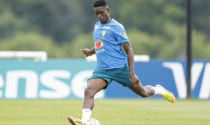 Luiz Henrique durante treino da Seleção Brasileira em Nova Jersey