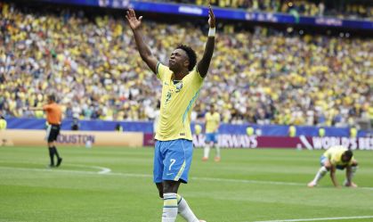 Imagem de destaque do post: Vini Jr. é jogador mais citado nas redes contra o Japão, diz monitoramento