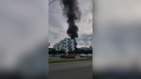Helicópteros caíram em pátio e causaram incêndio de 20 carros elétricos