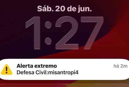 Celular tocou alto de madrugada? Veja como funciona alerta da Defesa Civil