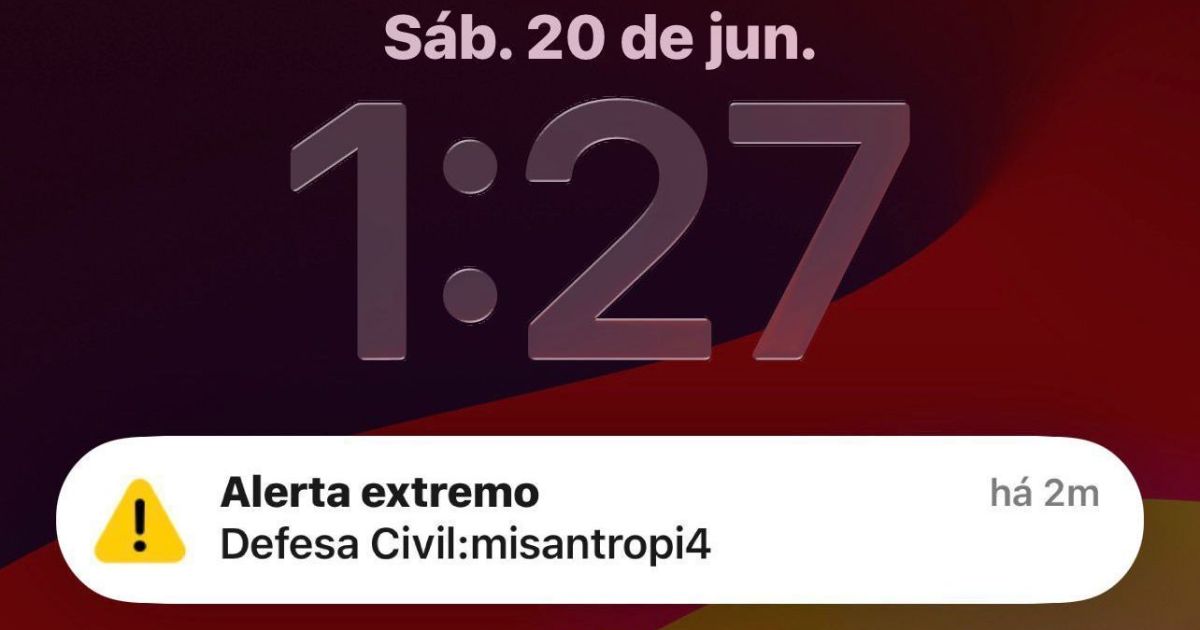 "Alerta extremo" falso chega a celulares do país; ferramenta é desabilitada