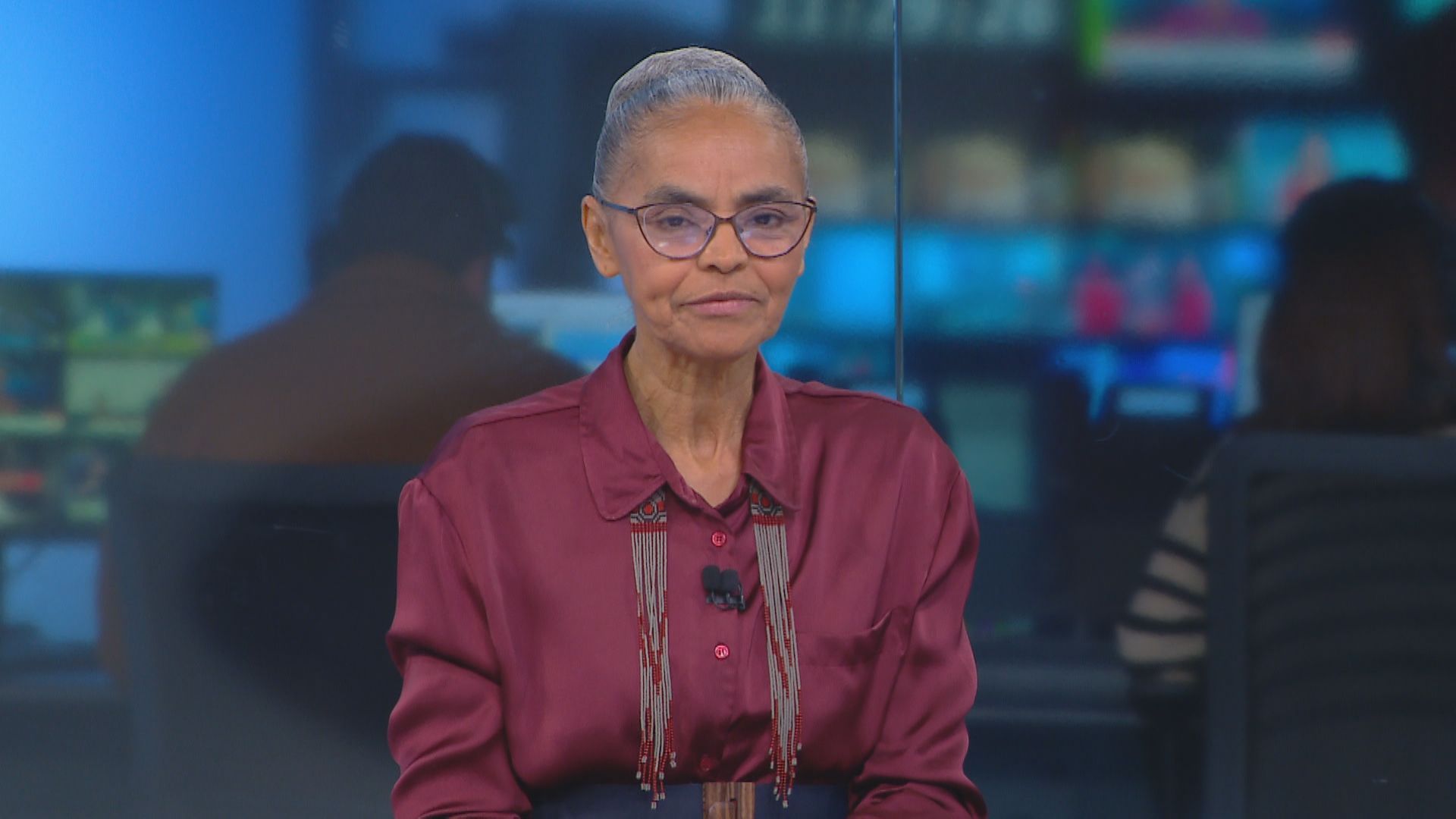 A deputada federal Marina Silva (Rede-SP) em entrevista à CNN Brasil