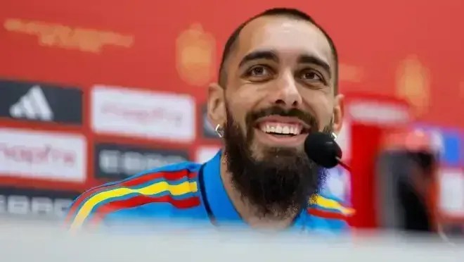 Borja Iglesias , jogador do Celta de Vigo e da seleção espanhola