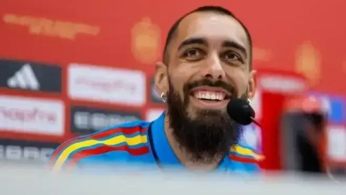 Borja Iglesias , jogador do Celta de Vigo e da seleção espanhola