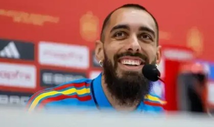 Borja Iglesias , jogador do Celta de Vigo e da seleção espanhola