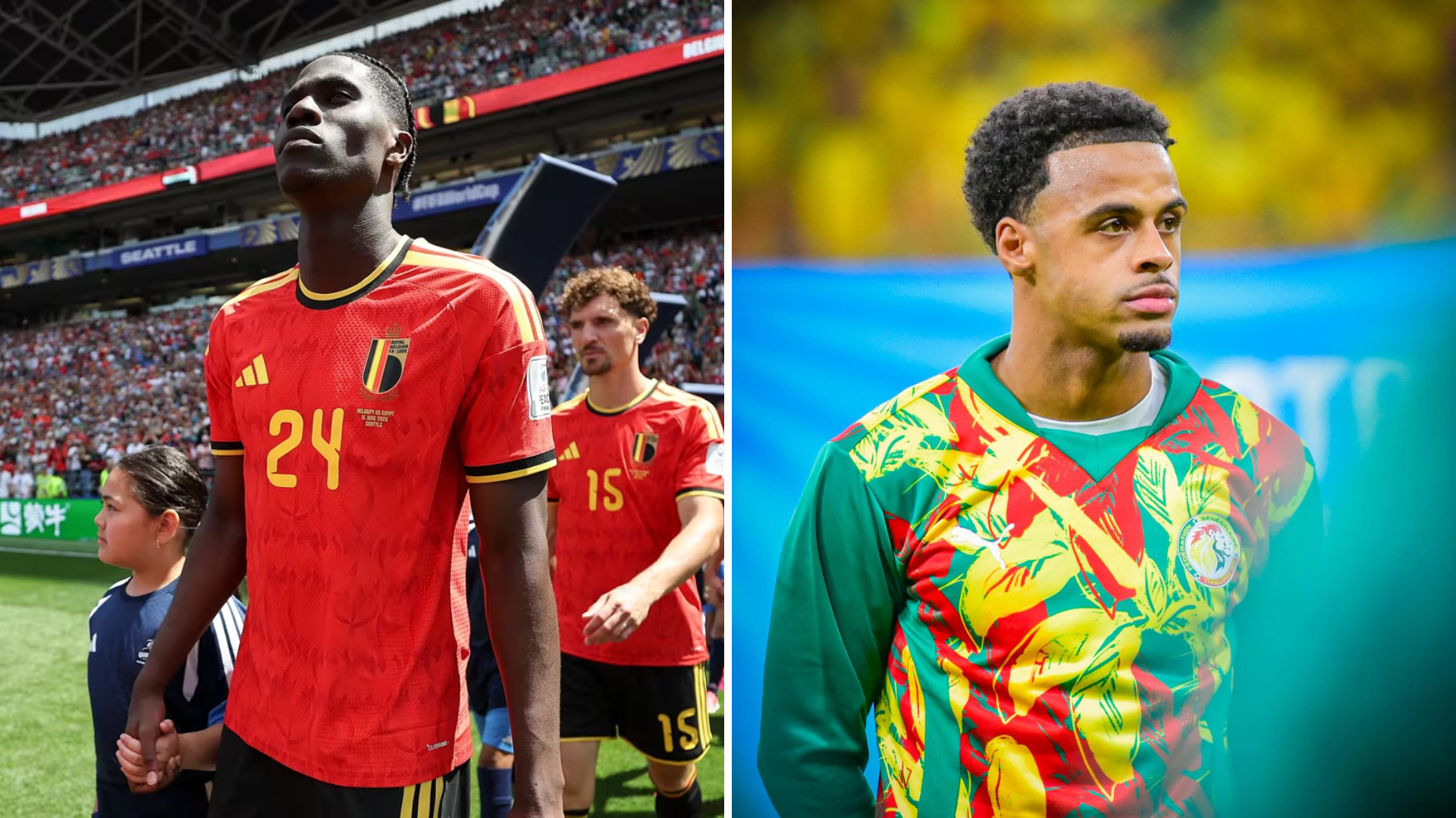 Camara e Onana, jogadores de Bélgica e Senegal