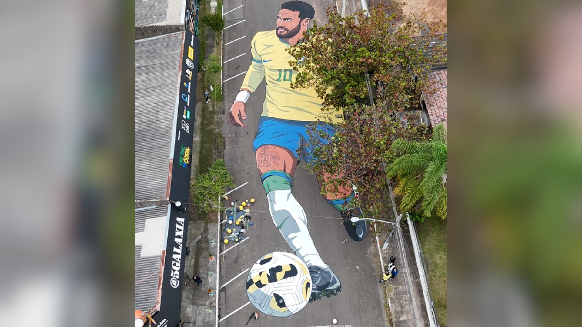 Rua João Pessoa, em Novo Hamburgo, no Rio Grande do Sul • @voltaporcima.drones