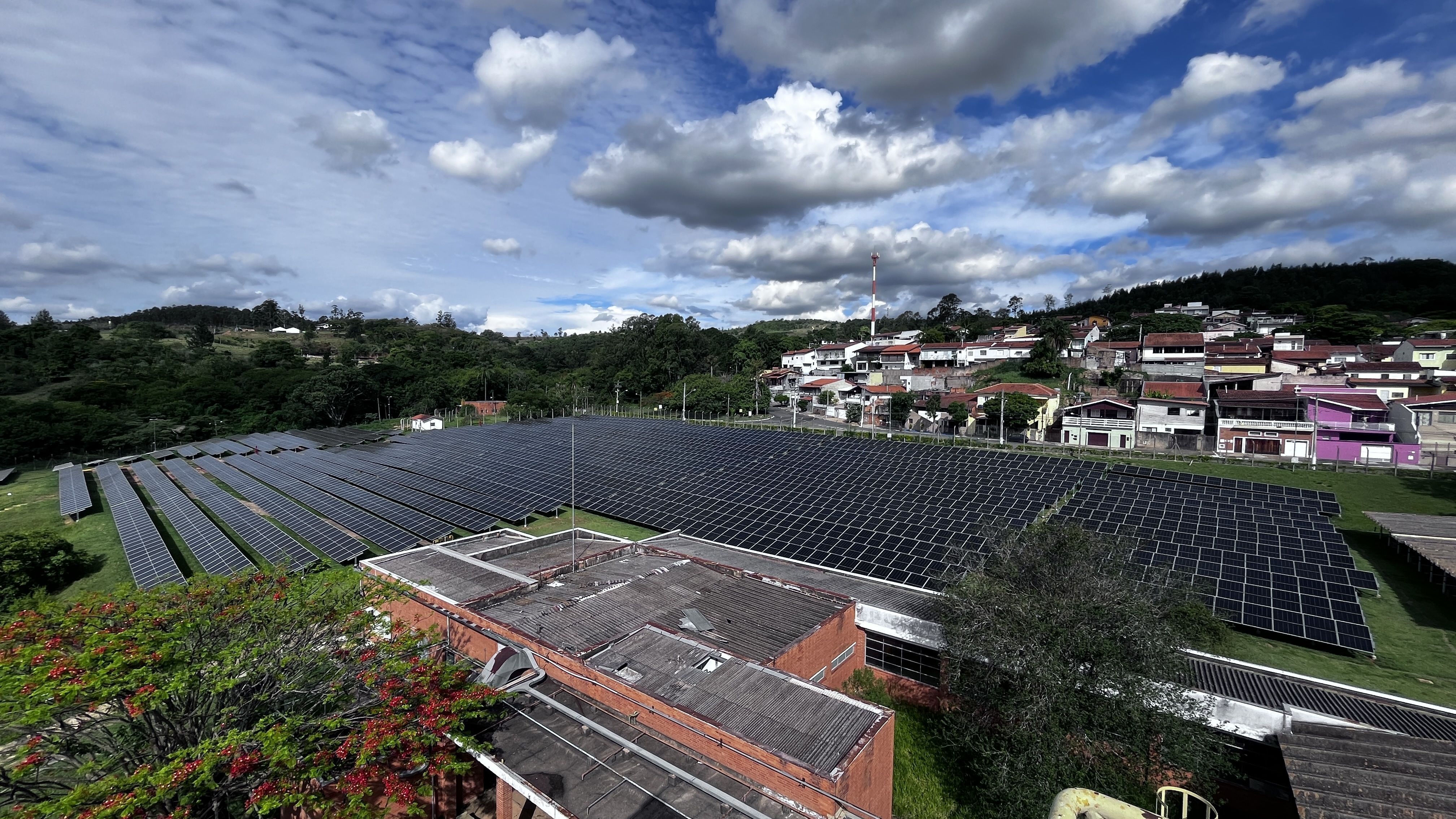 Parque Solar na fábrica da farmacêutica Organon, em Campinas (SP)