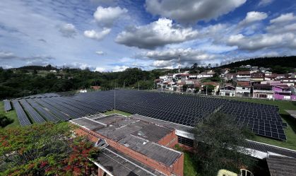Parque Solar na fábrica da farmacêutica Organon, em Campinas (SP)
