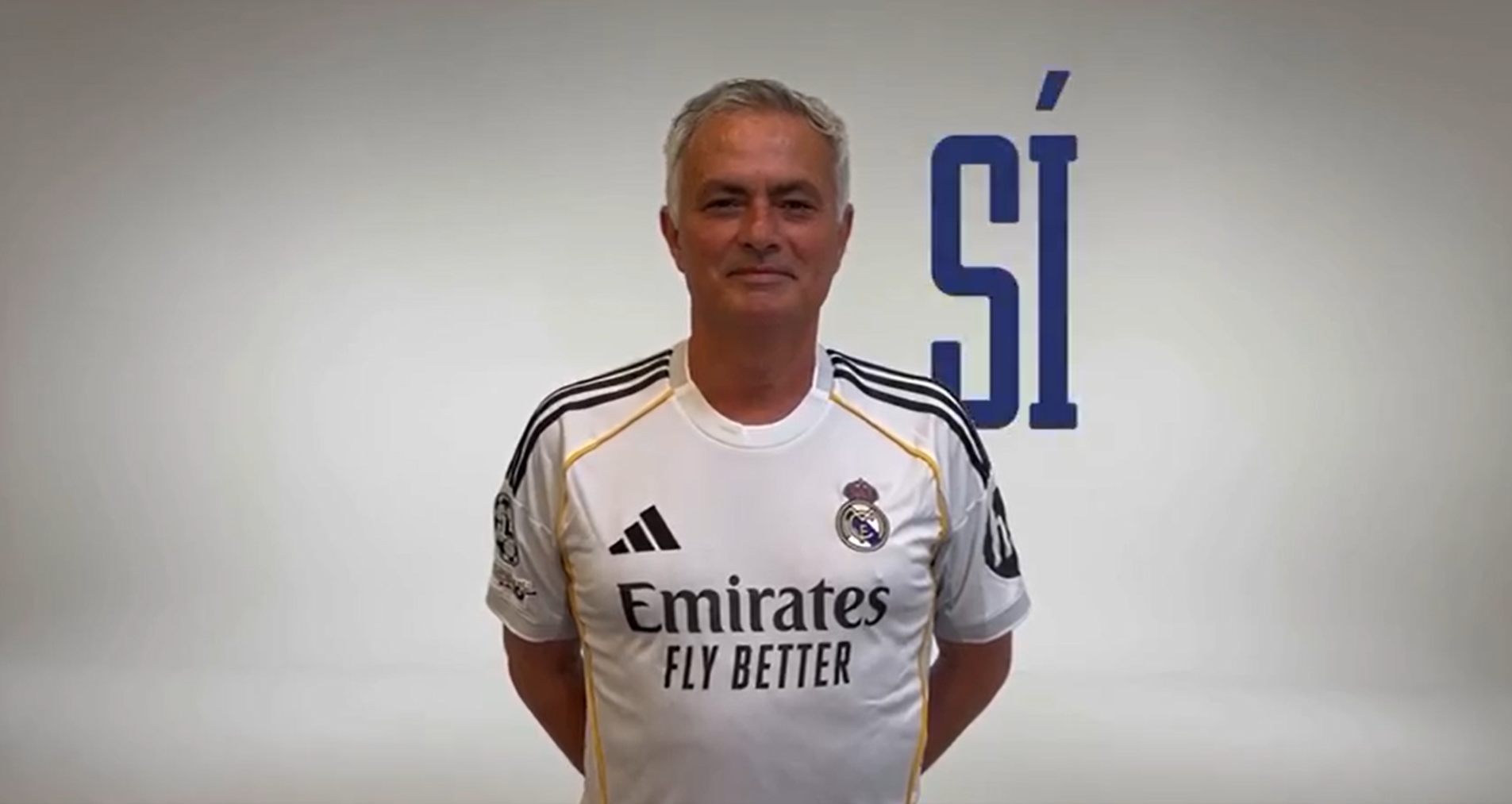Mourinho apareceu no vídeo promocional de Florentino Pérez