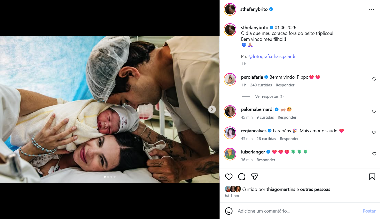 Sthefany Brito anuncia que deu à luz ao terceiro filho • Instagram/Sthefany Brito