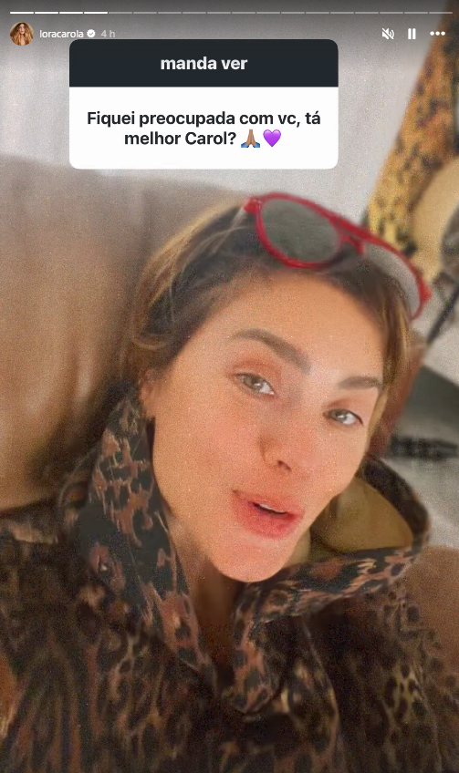 Carolina Dieckmann atualiza estado de saúde após internação por infecção renal grave • Reprodução/Instagram
