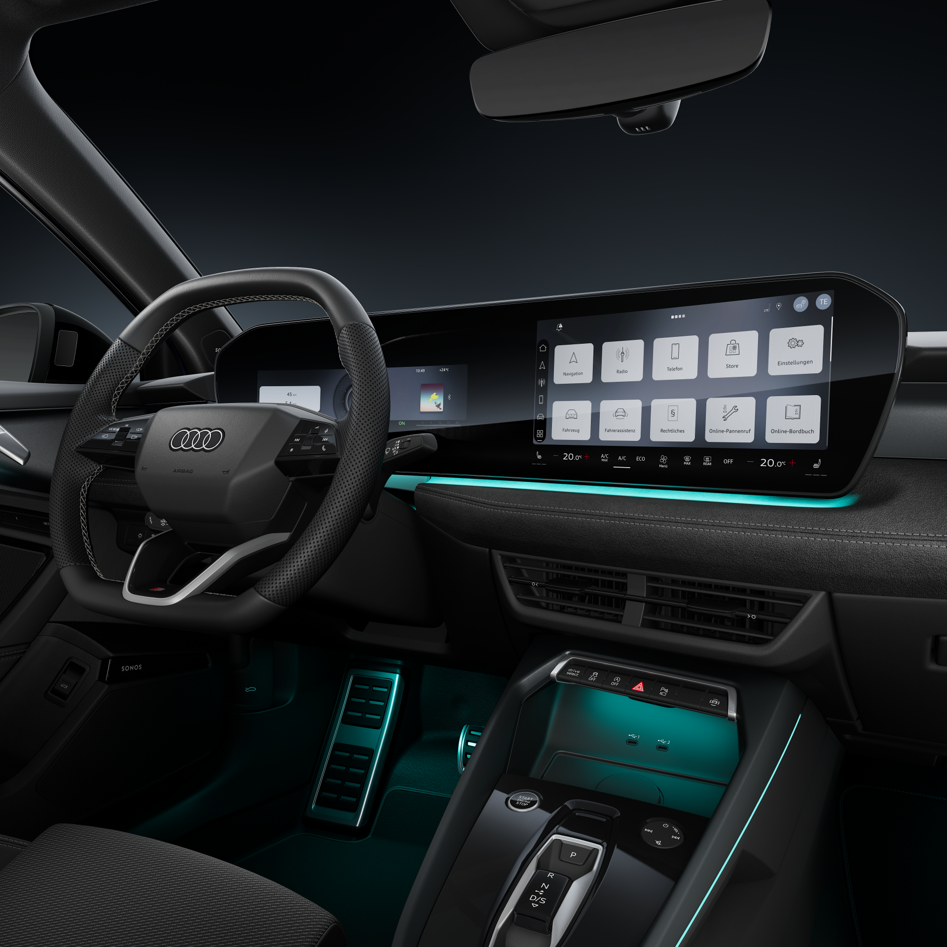 Conjunto digital atualizado do Audi A3 • Divulgação / Audi