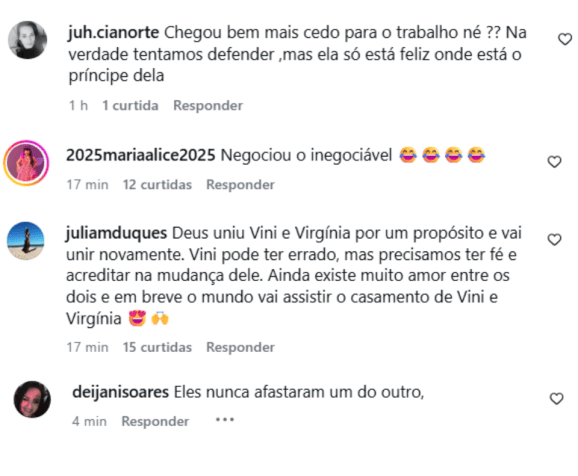 Teorías de volta de Virginia e Vini Jr. • Reprodução/Instagram