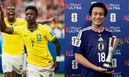 Vinicius Júnior e Ayase Ueda