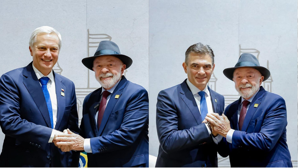 Lula com José Kast e Rodrigo Paz