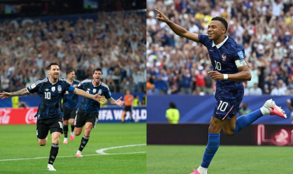 Messi, atacante da Argentina e Mbappé, atacante da França