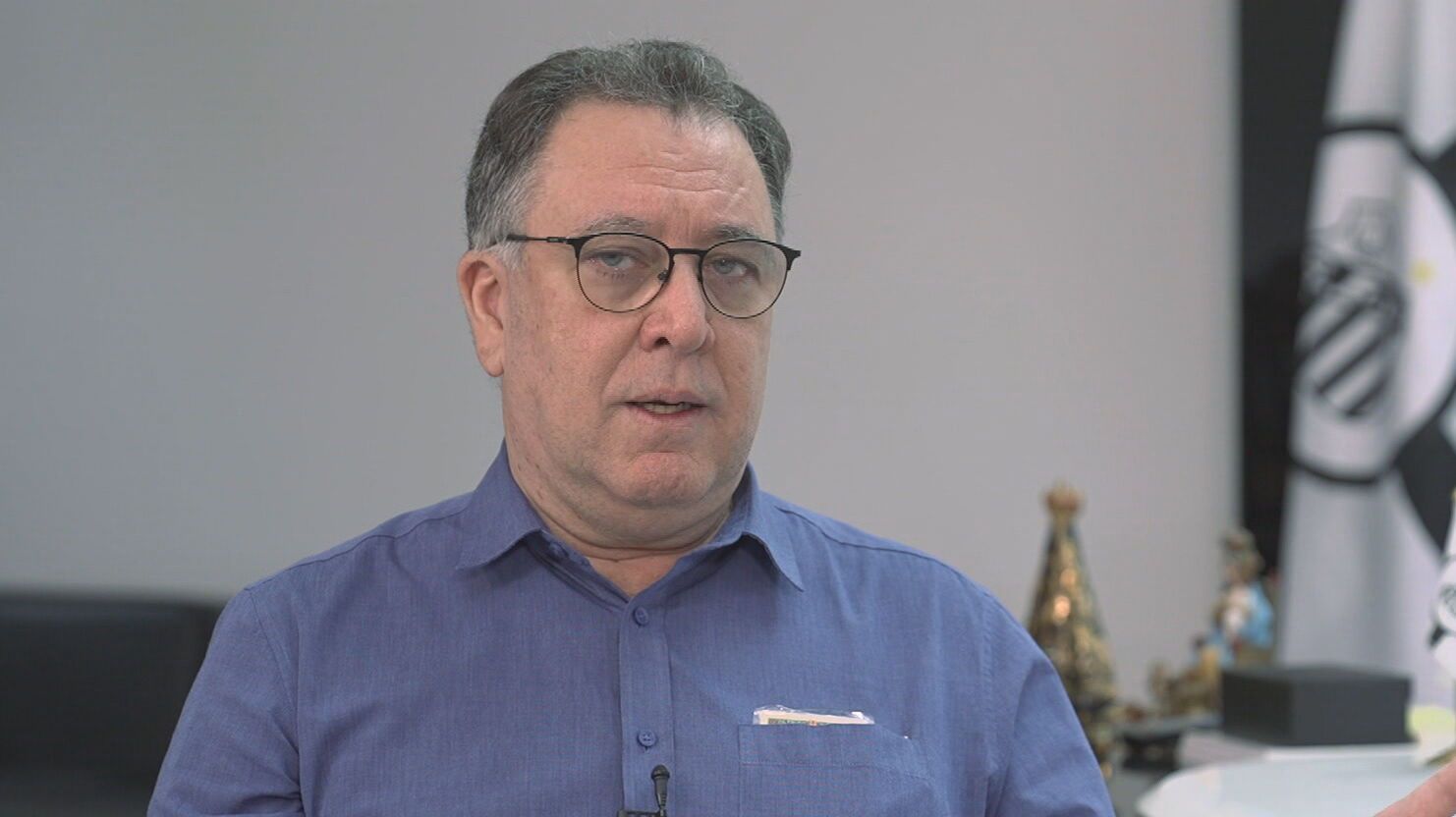 Marcelo Teixeira, presidente do Santos, em entrevista ao CNN Esportes S/A