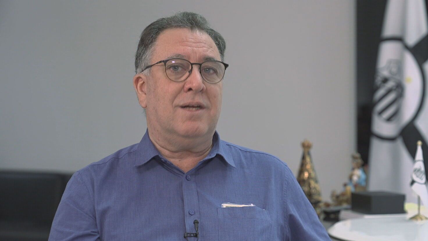 Marcelo Teixeira, presidente do Santos, em entrevista ao CNN Esportes S/A