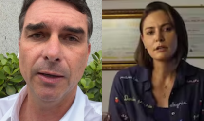 Flávio e Michelle Bolsonaro