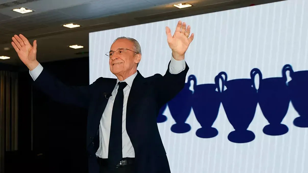 Florentino Pérez foi reeleito presidente do Real Madrid