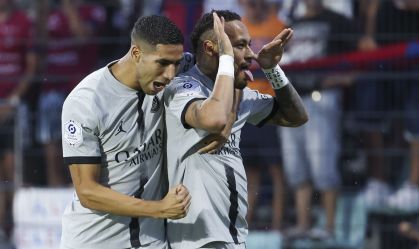 Hakimi e Neymar no PSG