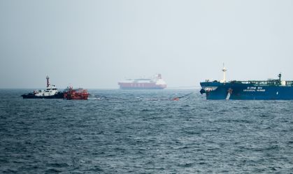 O petroleiro Universal Winner chega a Ulsan após deixar o Estreito de Ormuz.