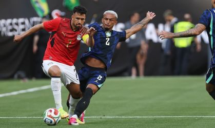 Imagem de destaque do post: Brasil x Egito: Wesley sente lesão, é substituído e chora no banco