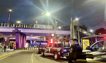 Protestos no entorno do Estádio Azteca