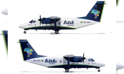 Imagem mostra ilustração do novo SkyCourier da Azul Conecta