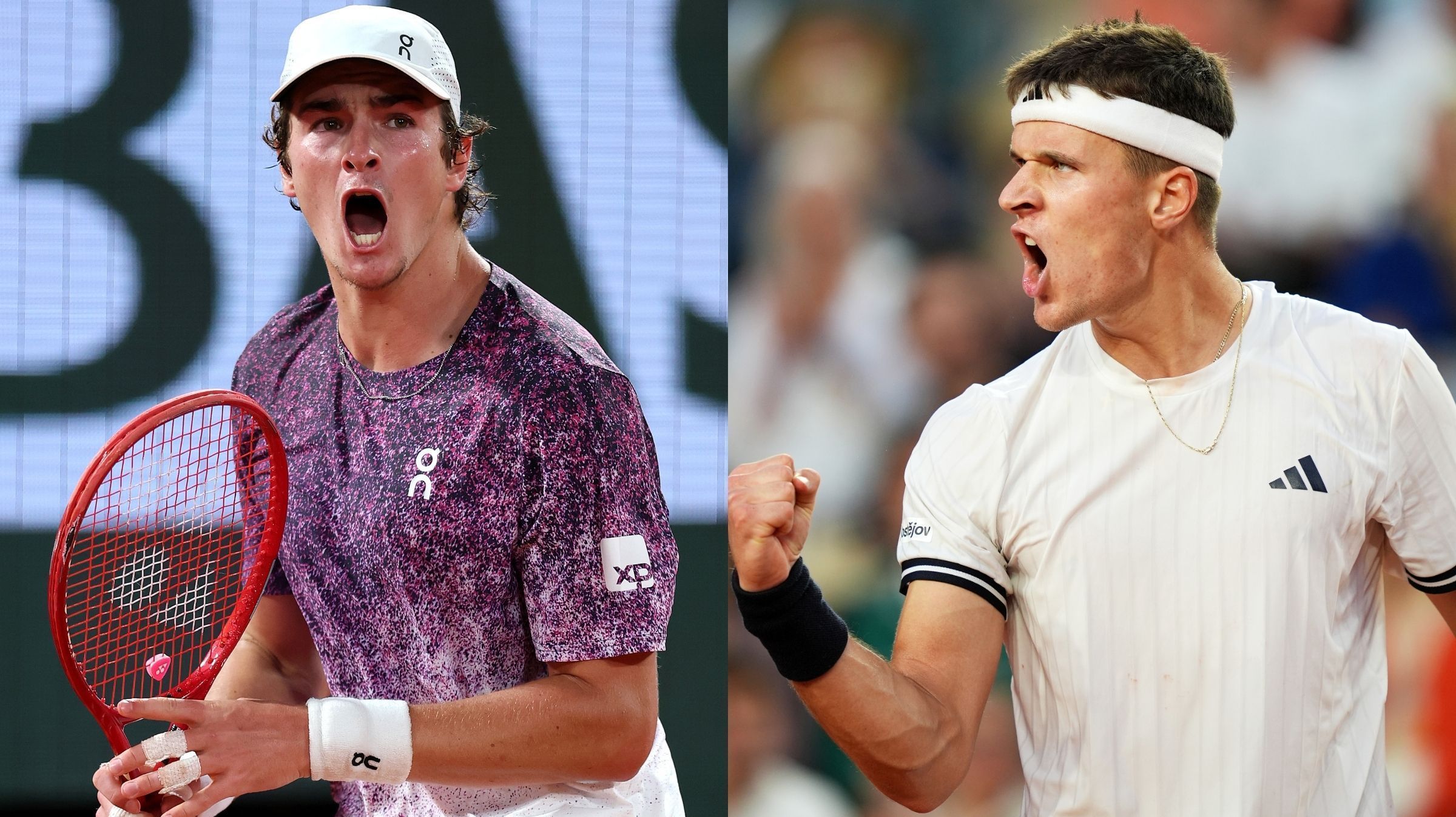 João Fonseca e Jakub Mensik duelam pelas quartas de final de Roland Garros