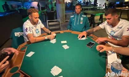 Imagem de destaque do post: Vini Jr. publica foto em jogo de poker com Neymar