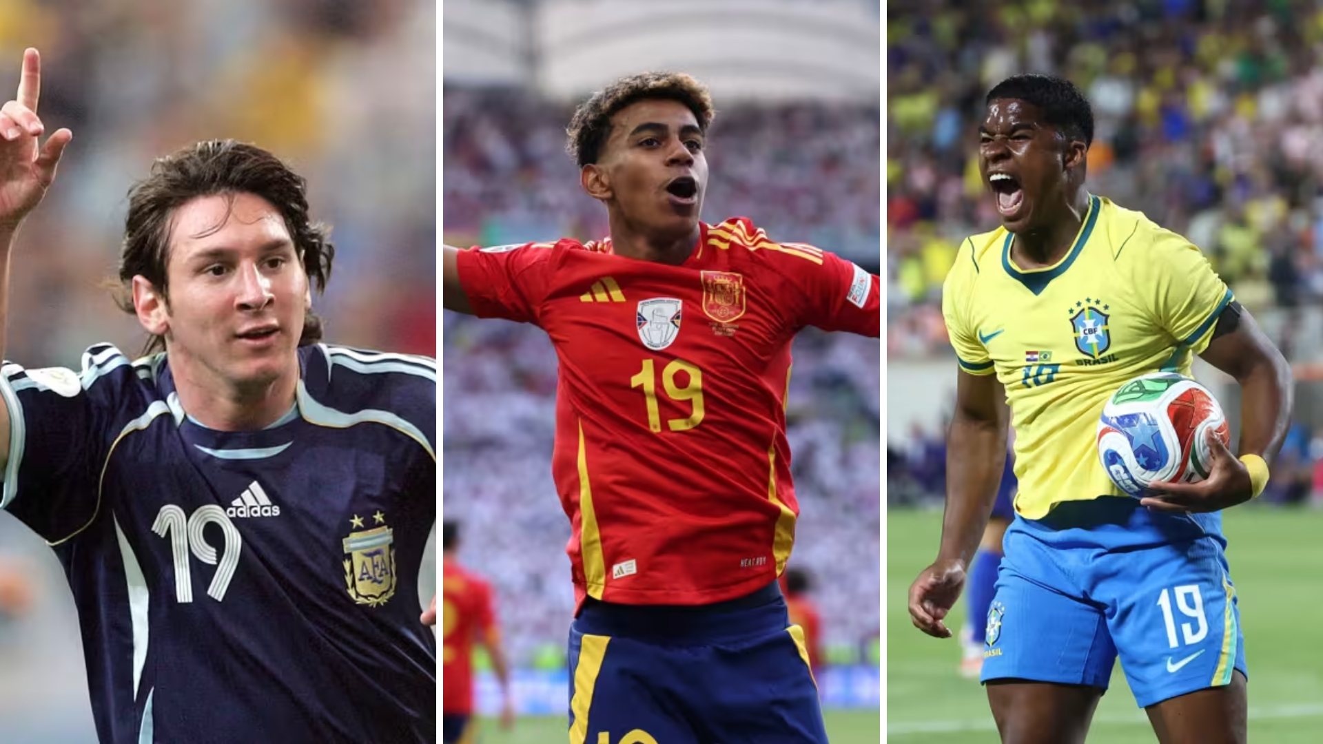 Três jogadores considerados geracionais carregam coincidência pelo fato de jogarem um Mundial com a camisa número 19