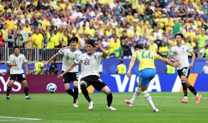 Comemoração do gol de Martinelli em Brasil x Japão pela Copa do Mundo