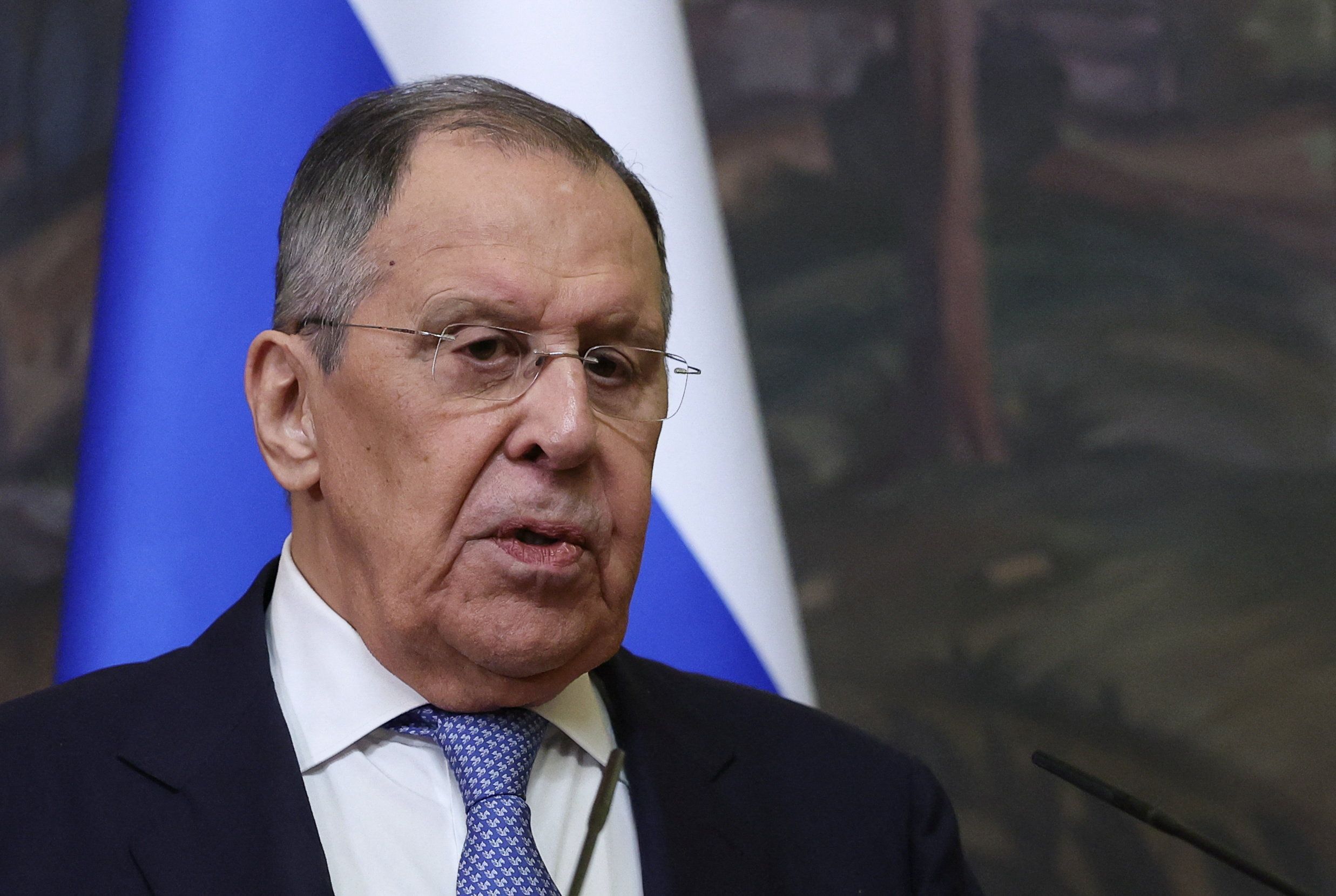 Ministro das Relações Exteriores da Rússia, Sergei Lavrov, em Moscou