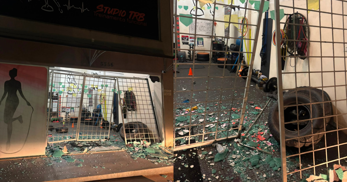 Personal trainer tem estúdio destruído por ex-marido de cliente em MS