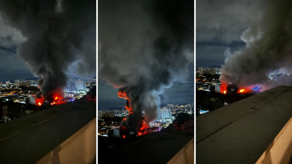 Vídeo: veja momento em que trem pega fogo no Centro de São Paulo