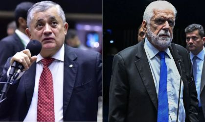 O ministro das Relações Institucionais, José Guimarães (PT-CE), e o senador Jaques Wagner (PT-BA)