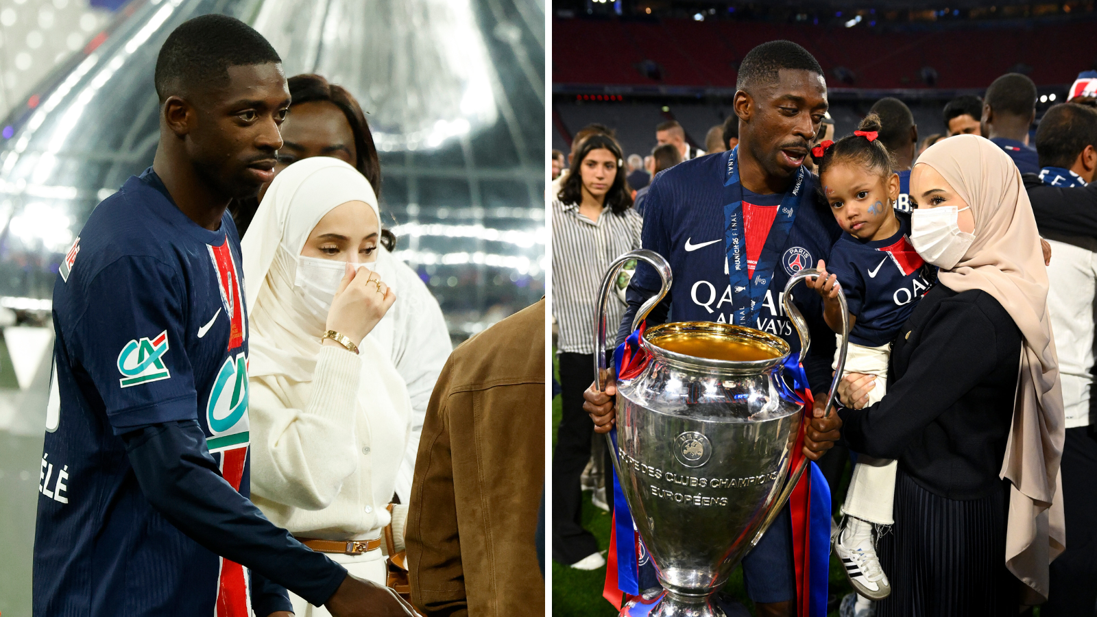 Rima Edbouche e o marido, jogador Dembelé