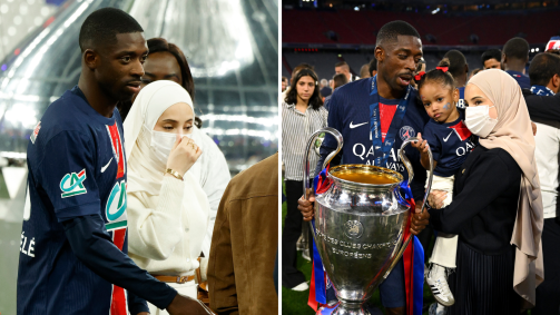 Rima Edbouche e o marido, jogador Dembelé