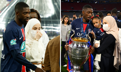 Rima Edbouche e o marido, jogador Dembelé