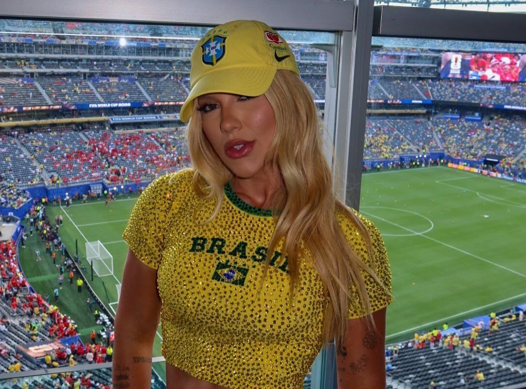 Virginia Fonseca durante jogo do Brasil na Copa do Mundo 2026